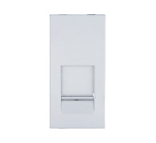Ecoplast LK45 Накладка для розетки телефонной, компьютерной RJ,45х22,5мм (серебристый металлик)