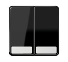 JUNG CD 500/CD plus Черная Клавиша 2-ая с полем для надписи