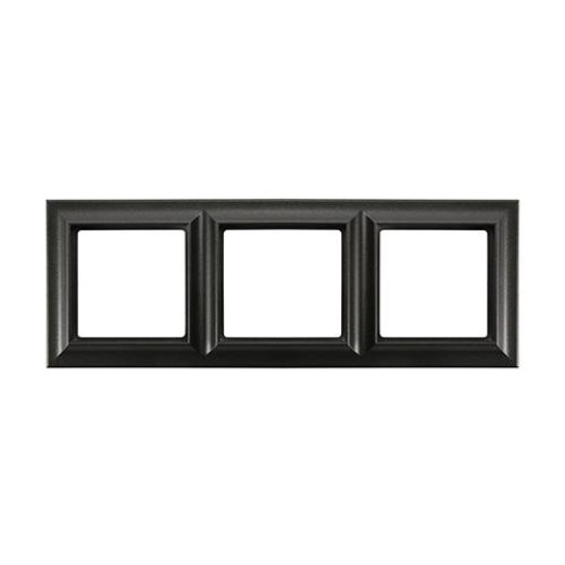 Рамка 3-поста, Eco Profi  Standart, термопласт, черный матовый