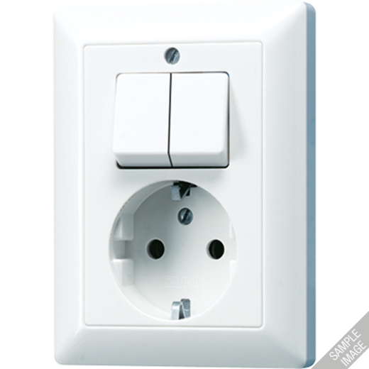 Розетка с двойным выключателем