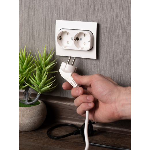 Стокгольм Механизм Розетки 2-местной с/з 16А автоматические клеммы белый с защ. штор. EKF PROxima