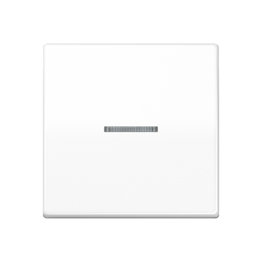 Клавиша для балансирного выключателя с окошком для подсветки, термопласт, белая