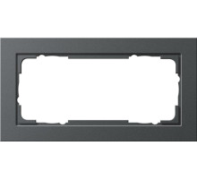 Gira E2 Антрацит Рамка 2-ая без перегородки