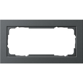 Gira E2 Антрацит Рамка 2-ая без перегородки