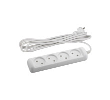 ЭРА Удлинитель электрический  UX-4-5m без заземления 4 розетки 5м ШВВП 2x0,75мм2 6А белый