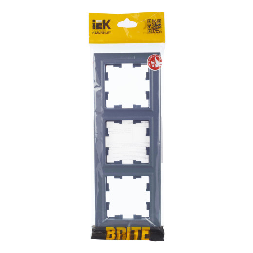BRITE Рамка 3-мест. РУ-3-БрМ мар. IEK