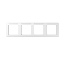 JUNG Рамка 4-кратная горизонтальная с полем для надписи белая