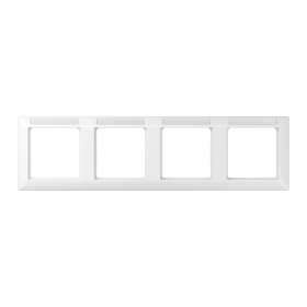 JUNG Рамка 4-кратная горизонтальная с полем для надписи белая