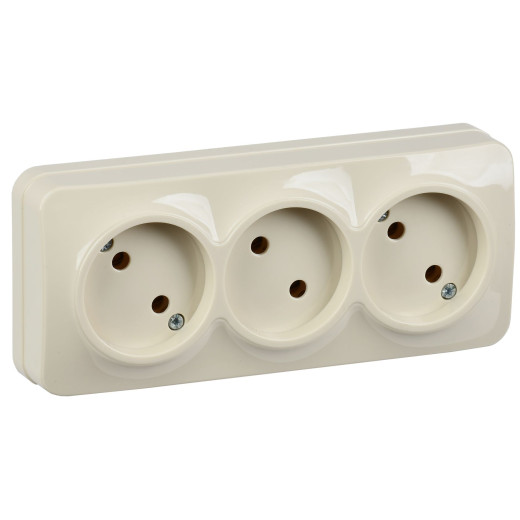 GLORY Роз. 3-я без з/к/ш о/у 10А РС23-2-ХК кремовый IEK