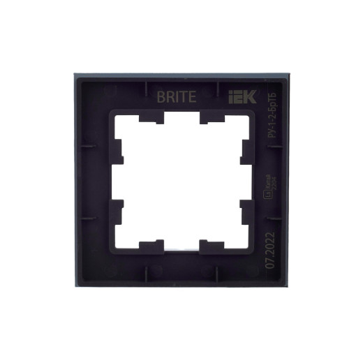 BRITE Рамка 1-мест. РУ-1-2-БрТБ стекло бр. IEK