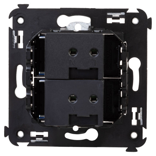 USB зарядное устройство в стену 2.1 А, Avanti, черный квадрат