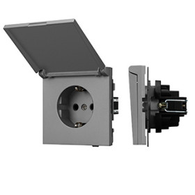 Arlight Механизм розетки влагозащищённый SCT-TENDO-MCP-PL-GR (230V, 16A) (-)