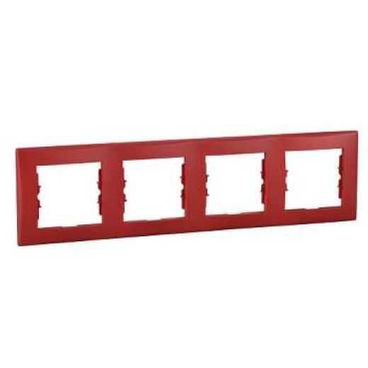 SEDNA РАМКА 4-постовая, горизонтальная, КРАСНЫЙ