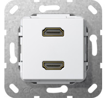 Gira S-55 Бел глянц Разъем HDMI 2 местн.