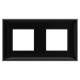 Рамка 2 поста (4 мод.), Avanti, черный квадрат