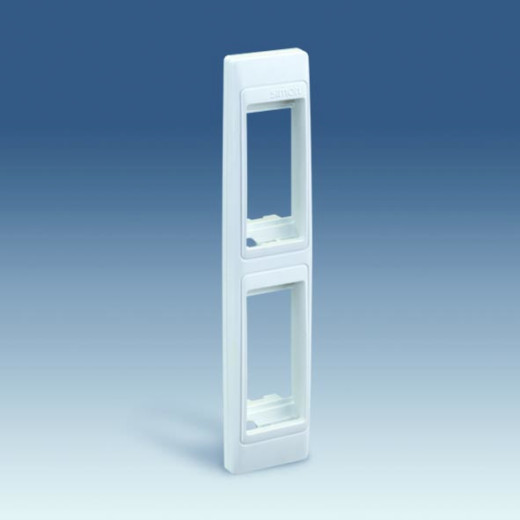 Рамка узкая с суппортами на два узких модуля для скрытого монтажа, S82C, графит