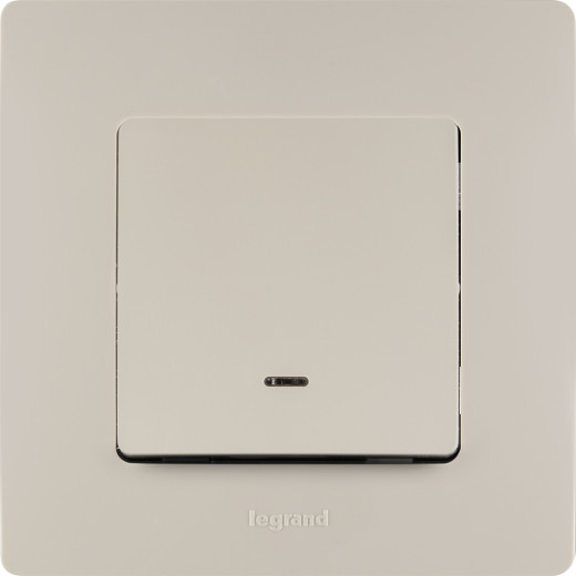 Выключатель одноклавишный с подсветкой/индикацией - Legrand Etika - 10А 250В безвинтовые зажимы - слоновая кость