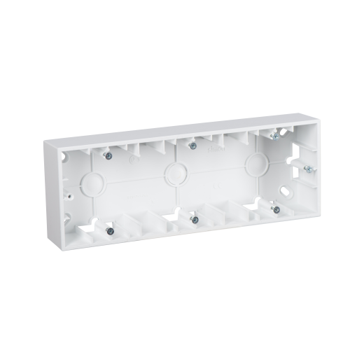 Simon 15 Белый Коробка для наружного монтажа, трёхпостовая
