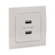 Стокгольм Механизм Розетки USB 2-местной 2,1А винтовые клеммы белый EKF PROxima