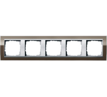 Gira Event Clear Коричневый/Алюминий Рамка 5-ая