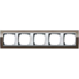 Gira Event Clear Коричневый/Алюминий Рамка 5-ая