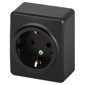ЭРА Розетка Эксперт 11-2203-05 2P+E Schuko IP20 16A-250В ОУ антрацит