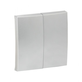 EKF PROxima Валенсия лицевая панель выключателя 2-кл. проходного 10А сталь.