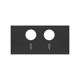 Simon 100 Черный матовый Накладка розетки R-TV+SAT