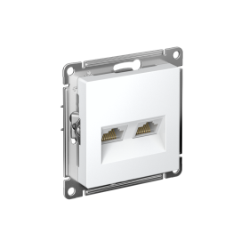 Systeme Electric AtlasDesign Лотос Розетка двойная компьютерная RJ45+RJ45, кат.5Е, механизм