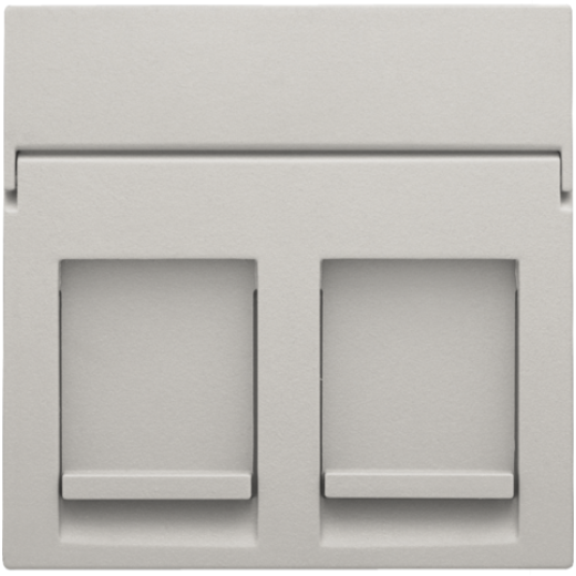 Накладка на розетку RJx2, серый
