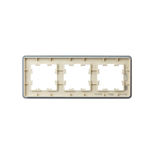 BRITE Рамка 3-мест. РУ-3-2-Бр стекло песчаный RE IEK