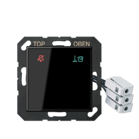 JUNG Накладка (стекло) для внешнего DND-модуля с LED-лампами, 24 В, чёрный