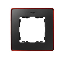 Simon 82 Detail Графит, красное основание Рамка 1-ая