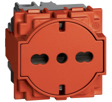 BT Living now Красный Розетка нем/итал стандарта с плоской лицевой панелью 10/16А 2 мод.