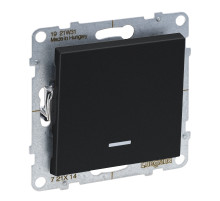 Legrand/Daccord SUNO Антрацит Выключатель 16АХ 250В с индикацией. Безвинтовые зажимы.