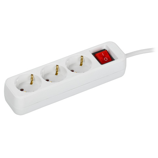 UMA Удлинитель У03К 3 места 1,5м 3х1мм2 10А бел. IEK