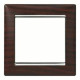 Рамка 1 пост - Legrand Valena - темное дерево/серебряный штрих