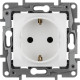 Розетка с заземлением - Legrand Etika - без шторок 16А 250В винтовые зажимы - белый