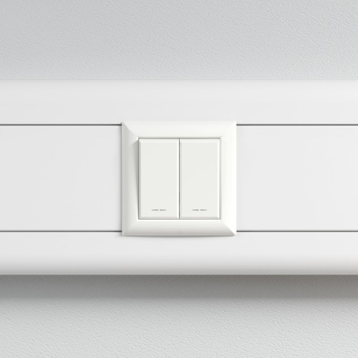 Выключатель модульный, Avanti, белое облако, 1 модуль
