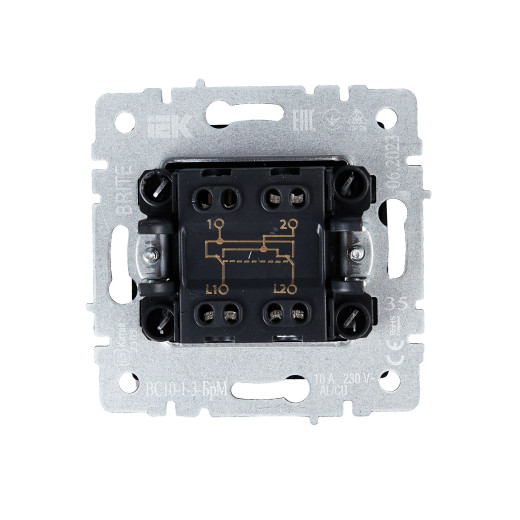 BRITE Выключ. 1-кл. перекр. 10А ВС10-1-3-БрМ мар. IEK