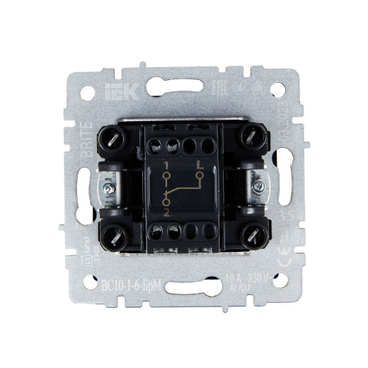 BRITE Выключ. 1-кл. прох. 10А ВС10-1-6-БрМ мар. IEK