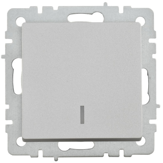 BRITE Выключ. 1-кл. с инд. 10А ВС10-1-1-БрА алюм. IEK