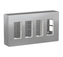 Schneider Electric Unica System+ Алюминий Блок открытой установки 4х2