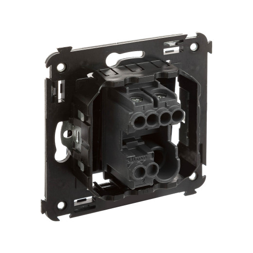 Кнопка одноклавишная в стену, Avanti, черный квадрат