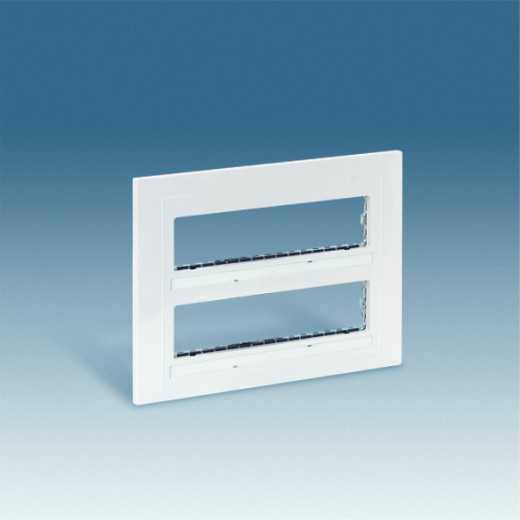 Накладка 2-х рядная с суппортами на 16 узких модулей, S82C, алюминий - алюминий