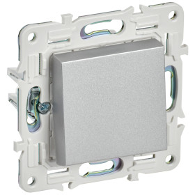 IEK SKANDY Серебряный Выключатель 1-клавишный проходной 10А SK-V02S