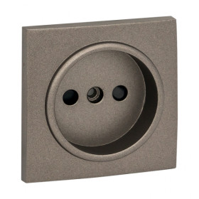EKF PROxima Валенсия лицевая панель розетки 1-местной б/з 10 А графит с защ. штор..