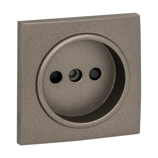 Валенсия лицевая панель розетки 1-местной б/з 10 А графит с защ. штор. EKF PROxima