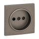 Валенсия лицевая панель розетки 1-местной б/з 10 А графит с защ. штор. EKF PROxima