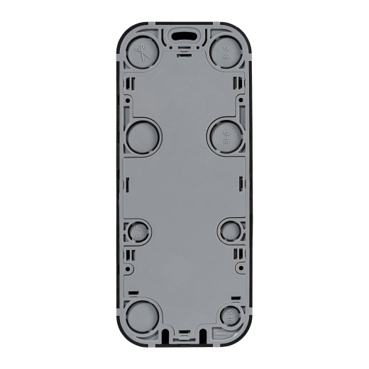 Розеточный блок тройной с заземлением - Legrand Quteo - с предварительным подключением со шторками IP20 16А 250В винтовые зажимы накладной монтаж - чёрный матовый